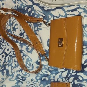 Aldo over the shoulder purse with miniature matching purse key chain